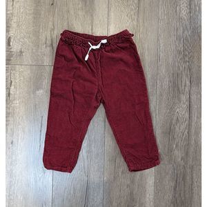 H&M Babygirl Maroon Corduroy Pants